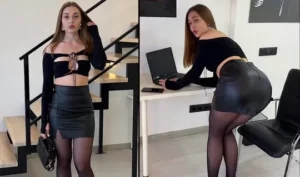 Secretary in a seductive skirt is ready to take a sex break - MyPornerLeak