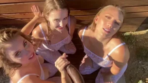 Lena Paul And Friends Take Turns Sharing A BBC Outdoors - MyPornerLeak