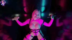 Sonya Vibe As A Pink Guard Uses Two Dildos - MyPornerLeak Leak
