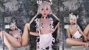 Cow Girl Lmusicl Pumps Her Pussy With A Dildo - MyPornerLeak