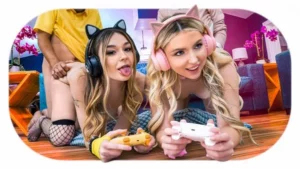 DaughterSwap – Della Cate, Britt Blair – No More Gaming – Bff’s Share Some Daddy Dick - MyPornerLeak