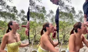 Naomi East Blows A Dick In The Forest - MyPornerLeak