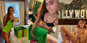 Petite Princessxo Fucks With Cock Wrapped In Gift - MyPornerLeak