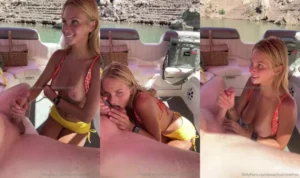 Sexy PeachyPrime Sucks The Captain On A Boat - MyPornerLeak