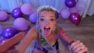 Bougie_Bb Gets Double Stuffed By 2 Huge Dildo On Her Birthday - MyPornerLeak