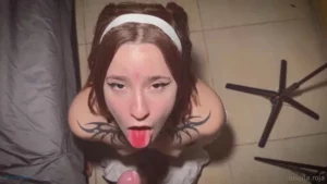 Brujita Roja Begs For A Mouthful Of Cum - MyPornerLeak