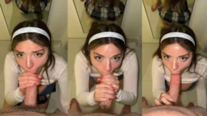 Katiana Kay Gives Head In A Dressing Room - MyPornerLeak