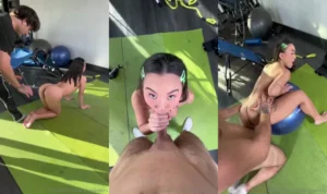 Kimmy Kimm Shows Her Flexibility To Gym Trainer - MyPornerLeak