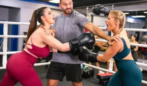 Two boxing lovers with big tits had a group sex in the ring - MyPornerLeak