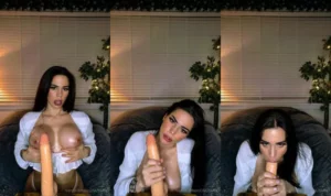 Veronika Vengeance Teases & Blows A Big Dildo - MyPornerLeak