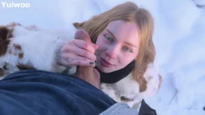 Yuiwoo Swallows Fresh Cum In A Snowy Outdoors - MyPornerLeak