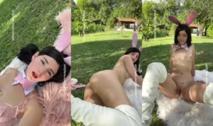 Bunny Catsara Pleasures Her Holes In The Garden - MyPornerLeak