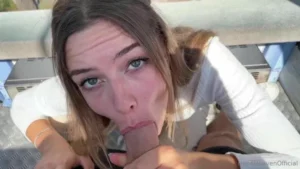 Hope Heaven Gives A Blowjob In The Cable Car - MyPornerLeak
