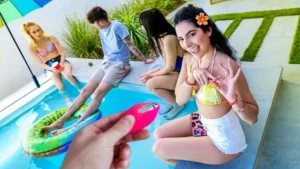 SisLovesMe – Angel Gostosa – “What Are You Doing? They’ll Hear It!” I Used a Remote Control Vibrator on Angel - MyPornerLeak